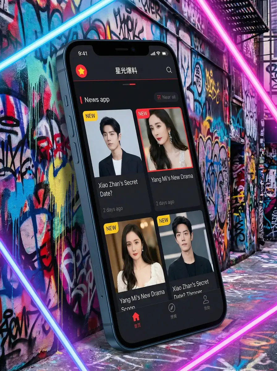 晶女郎刘洋 APP界面展示 - 掌上吃瓜神器